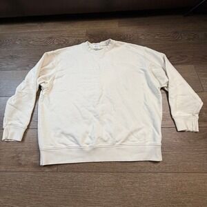 MATE HOME COOK Beige Crewneck Sweatshirt M/L Cozy Comfort Caraway Everyday